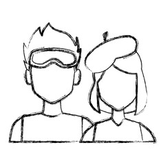 Winter couple avatar