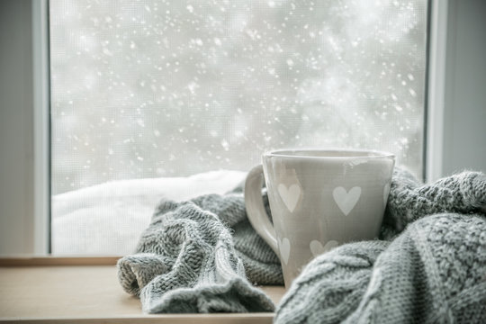 Winter cozy hot chocolate