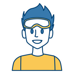 Man with winter googles