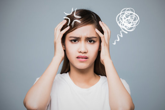 Irritated young woman.