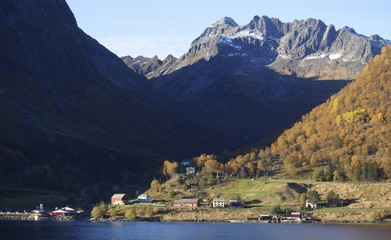 Fototapeta na wymiar Norwegen, Norway, Hjørundfjord, Fjord