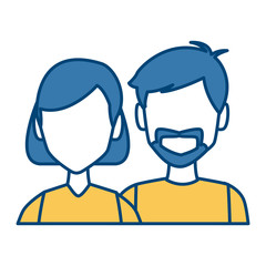 Couple avatar cartoon