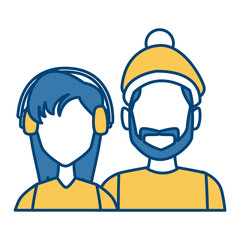 Winter couple avatar