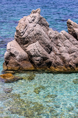 beautiful rocky shores of the Mediterranean island of Elba