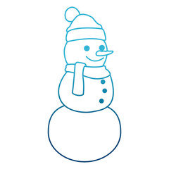 Snowman winter cartoon