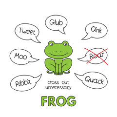 Cartoon Frog Kids Learning Game