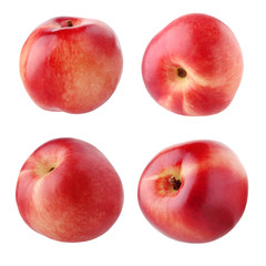 Nectarines isolated on white background.