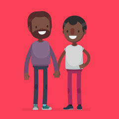 Gay couple vector illustration