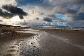 Stormy day by Baltic sea, Latvia.