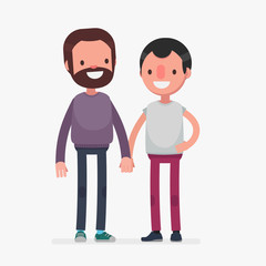 Obraz na płótnie Canvas Gay couple vector illustration
