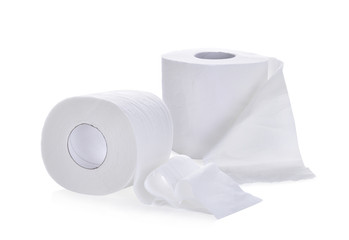 toilet paper,tissue paper roll isolated on white background