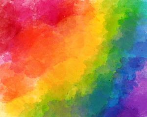 Rainbow watercolor background © jenteva