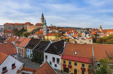 Fototapeta na wymiar Cesky Krumlov cityscape in Czech Republic