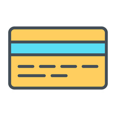 Credit Card Pixel Perfect Vector Thin Line Icon 48x48. Simple Minimal Pictogram