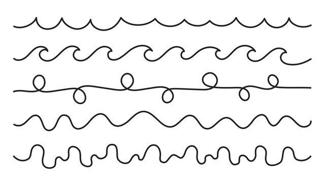 freehand drawing wave vector background