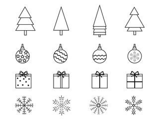 Christmas icon set