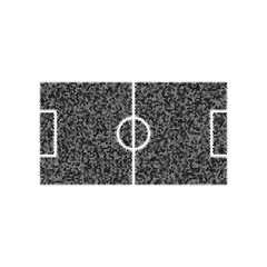 Soccer field. Vector. Black icon from many ovelapping circles with random opacity on white background. Noisy. Isolated.