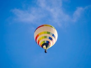 Blue sky and hot air balloon　　青空と熱気球