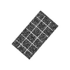 Chocolate sign. Vector. Black icon from many ovelapping circles with random opacity on white background. Noisy. Isolated.