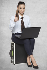 thumbs up for work on the move