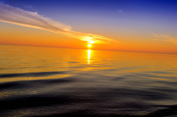 Beautiful sea sunset on the Mediterranean Sea