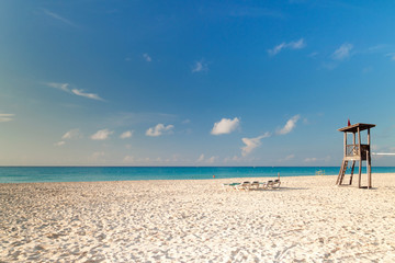 Idyllic beach at the Caribbean sea of Mexico