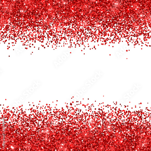 "Red glitter on white background. Vector" Stock image and royalty-free