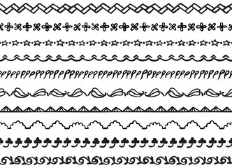 Illustrated seamless borders