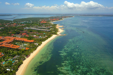 Top view of one of Bali's beaches