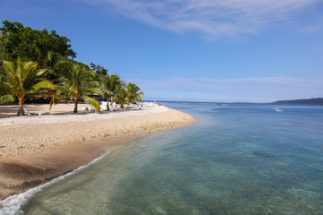Tropical Island beach view in Vanuatu - South Pacific
