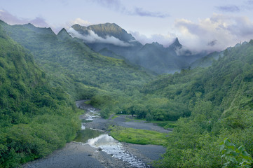 Fototapeta Pejzaż interioru Tahiti
 obraz