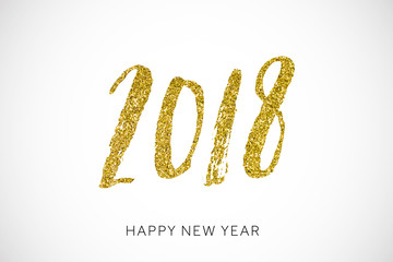 Gold glitter 2018 happy new year background
