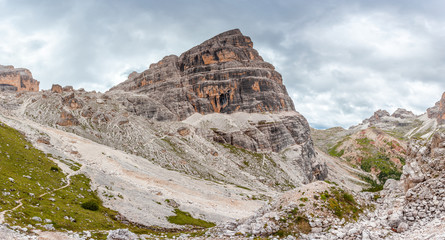 Tofana di Rozes and Travenanzes Valley awesome panorama, Dolomites, Italy