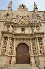 Baroque entrance of the church of Santa Maria