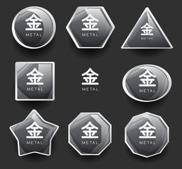 Obraz premium Chinese Five Elements Icon : Vector Illustration