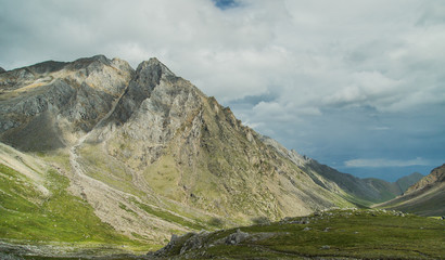 Naklejka premium Mountain landscape, nature. Siberia.