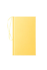 empty(blank) yellow book cover isolated on the white background.