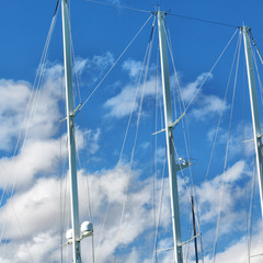 the concept of navigation   with  sail tree