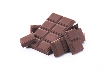 sweet bar chocolate isolated