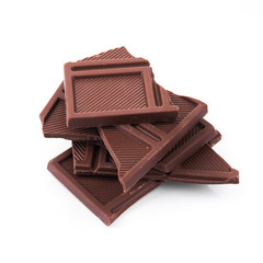 tasty chocolate bars isolated