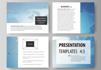 The minimalistic abstract vector illustration of the editable layout of the presentation slides design business templates. Scientific medical DNA research. Science or medical concept.