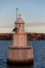 Fototapeta na wymiar in the sea the antique lighthouse