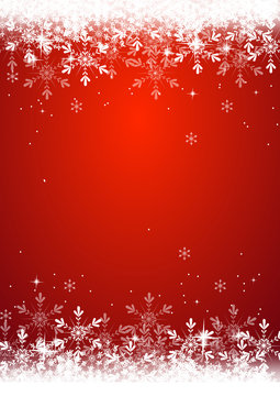 Christmas background decorated with snowflake