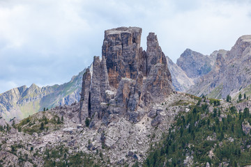 Fototapeta na wymiar Awesome morphology of Cinque Torri Peaks, Dolomites, Italy