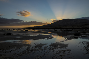 Sunset in Playa Costa Calma, Fuerteventura