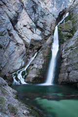Waterfall Savica in Triglav National Park near Bohinj lake, Slovenia