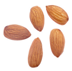 almonds on white