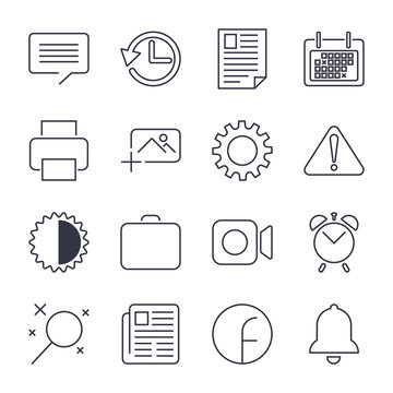 Simple Set of Office Related Vector Line Icons. 
Contains such Icons as Business Meeting, Workplace, Office Building, Reception Desk and more. 
Editable Stroke. 48x48 Pixel Perfect.