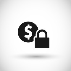 Safe payment icon vector