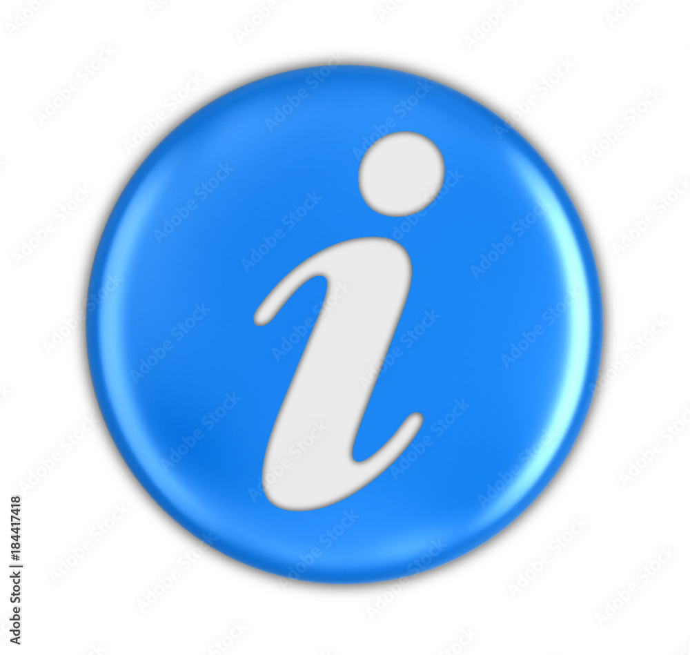 Poster button with info. image with clipping path